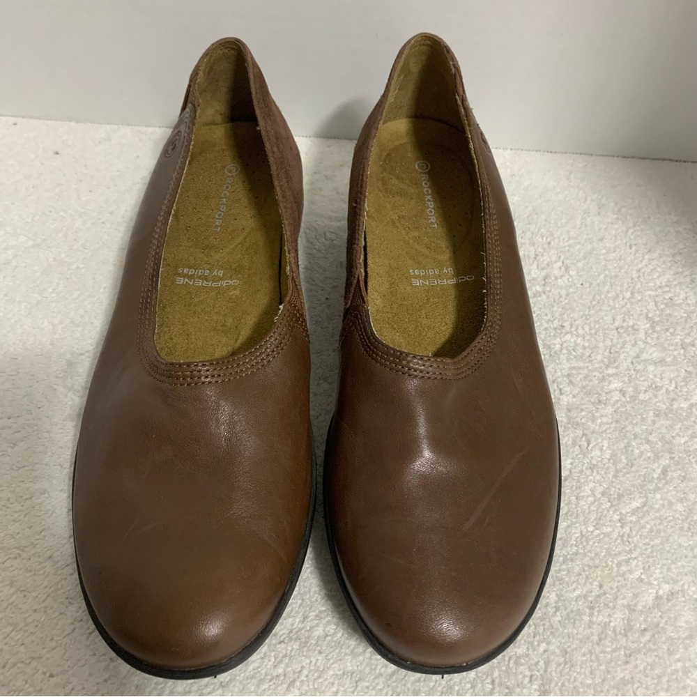 Rockport Women's Size 7 Adiprene by Adidas Low‎ Wedge Leather  Slip-on Comfort